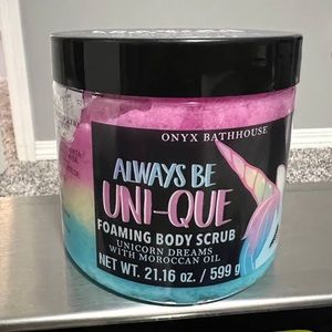 Onyx Bathhouse Foaming Body Scrub Always Be Uni-Que Unicorn Dreams with Moroccan